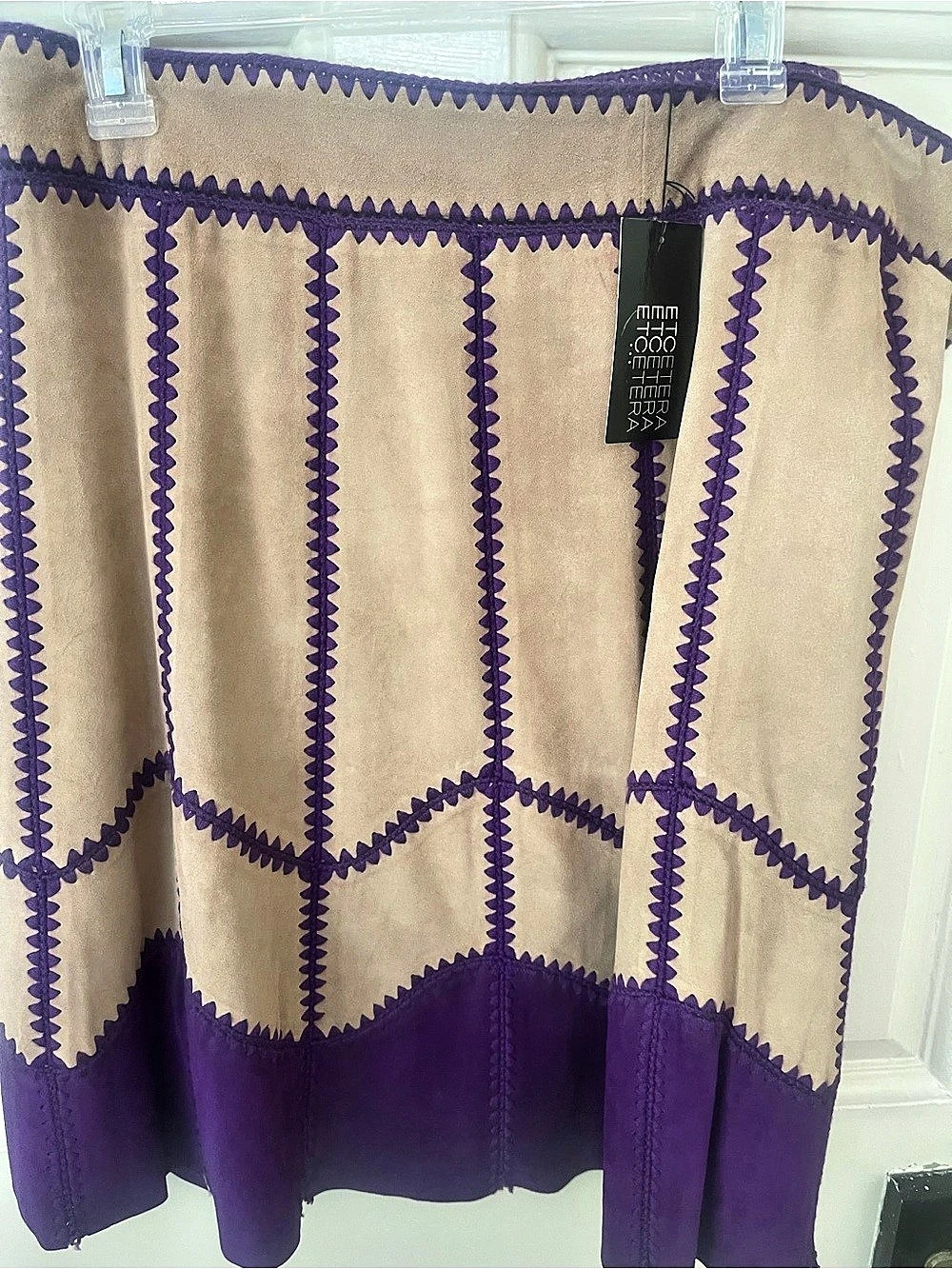 Etcetera Geometric Maxi Dress in Purple & Beige
New w tag